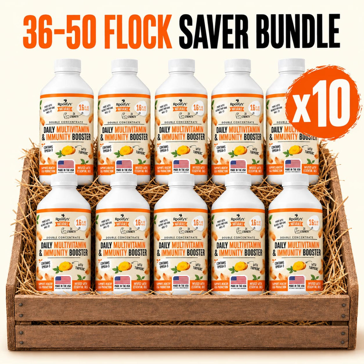 36–50 Flock Size – Winter Immunity Saver Bundle (10 Bottles)