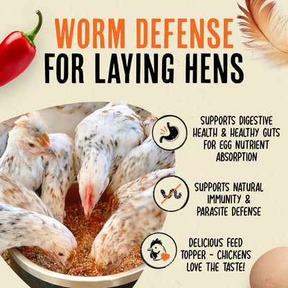 Desparasitante para pollos 100% natural: mantenga a sus gallinas en forma y libres de lombrices.